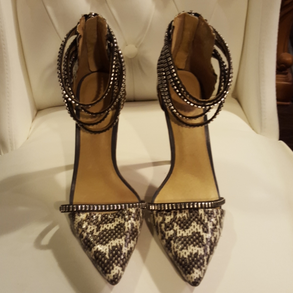 L.A.M.B Snake Skin Stiletto Heels. Size 7
